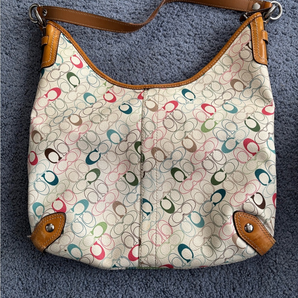 Stylish Multicolor Coach Shoulder Bag - image 2